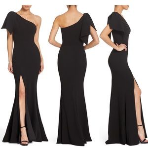 Dress the Population Georgia crepe gown black